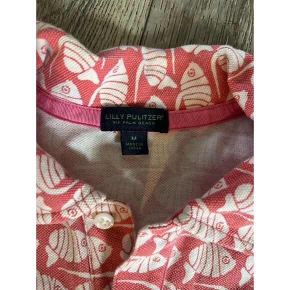 RARE!!! Lilly Pulitzer Via Palm Beach - Island Coral Little Devil, Polo Medium - Picture 3 of 7